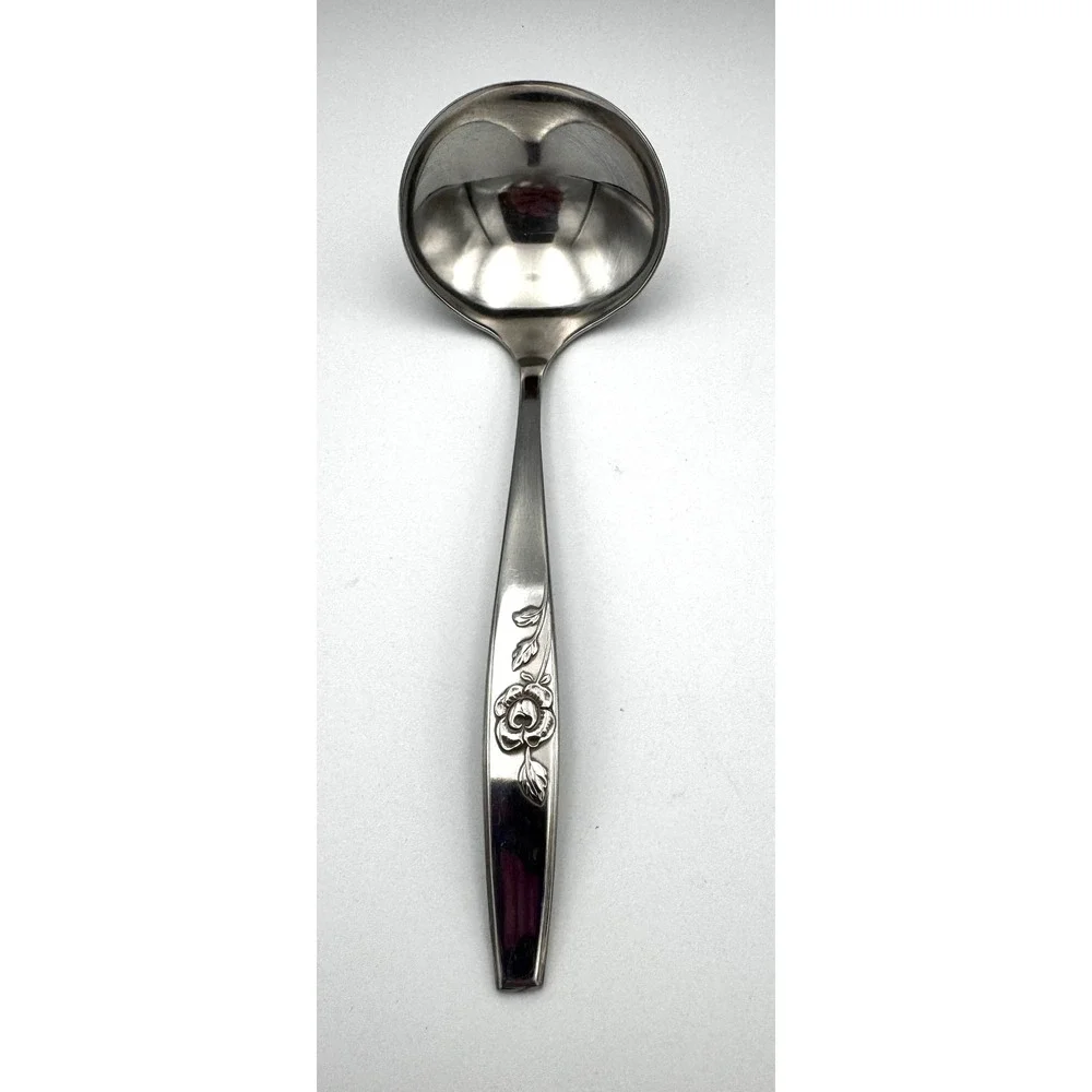 Oneida Our Rose Gravy Ladle Stainless Steel 7